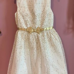 Girls Ivory Special Occassion Dress